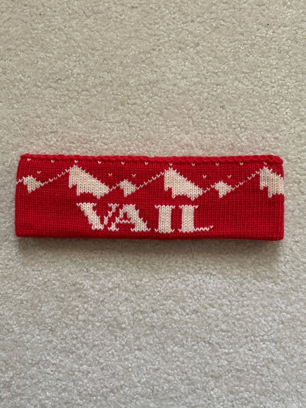 Vintage 90s Women’s 100% Wool “Vail” Skiing Headband. One Size.